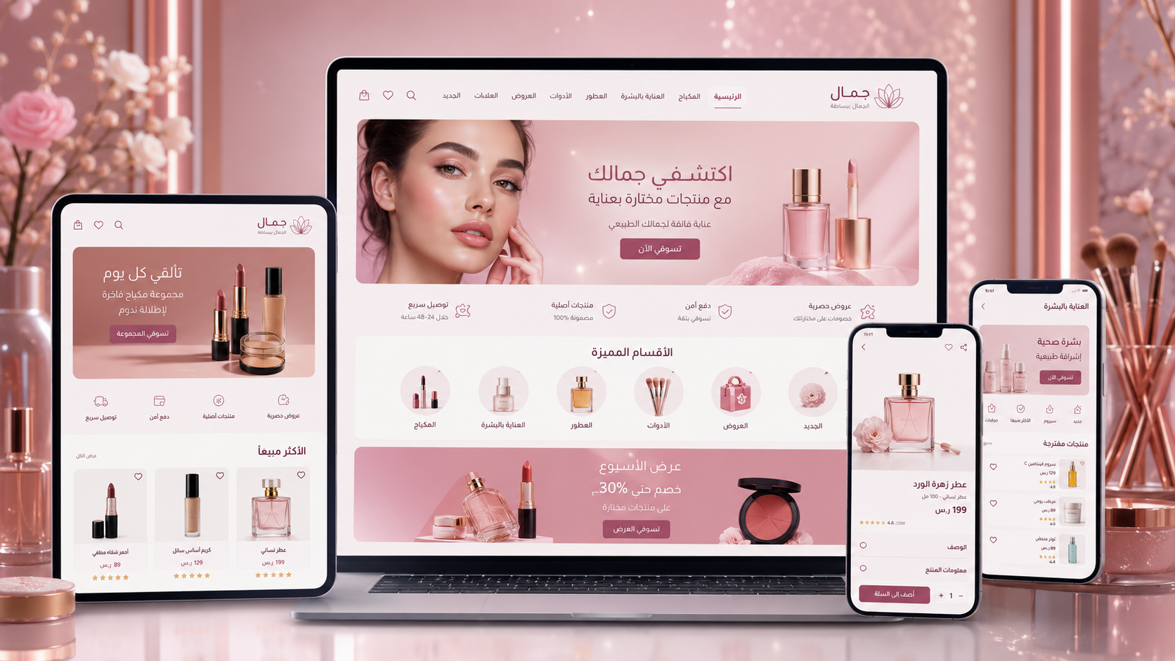 تنفيذ متجر جمال لبيع منتجات الكوزماتيك